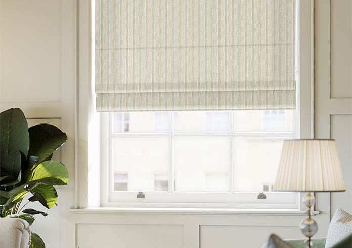 Emily Bond George Stripe Print, Fern - Roman Blind - Image 5